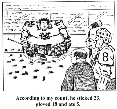'According to my count, he sticked 23, gloved 18 and ate 5.'