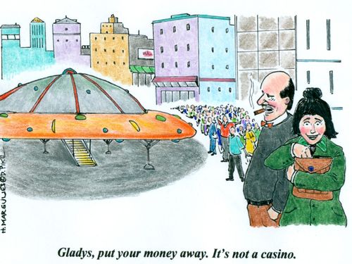 'Gladys, put your money away. It's not a casino.'