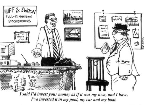 'I said I'd invest your money as if it was my own, and I have. I've invested it in my pool, my car and my boat.'