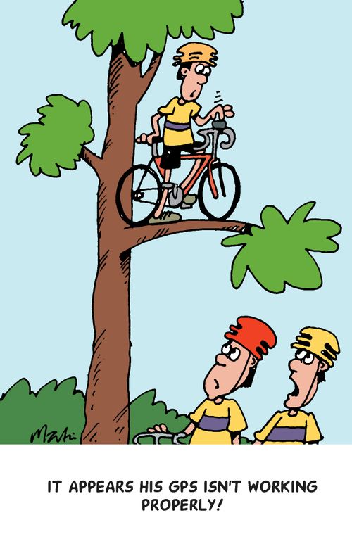 It appears his GPS isn't working properly.