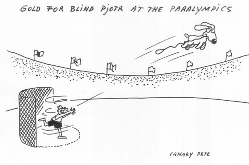 Gold for blind pjotr at the paralympics