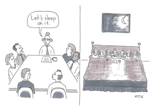 "Let's sleep on it."
