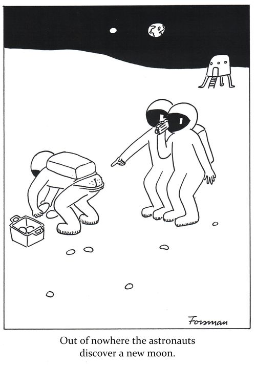 Out of nowhere the astronauts discover a new moon.