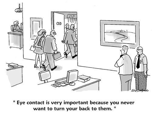 'Eye contact is very important because you never want to turn your back to them.'