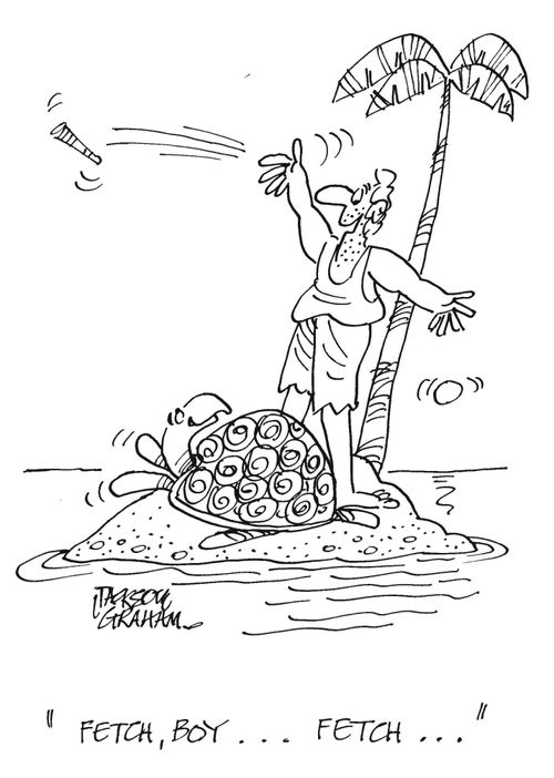 'Fetch, boy...fetch...'