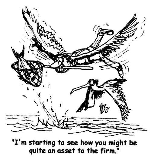 'I'm starting to see how you might be quite an asset to the firm.'