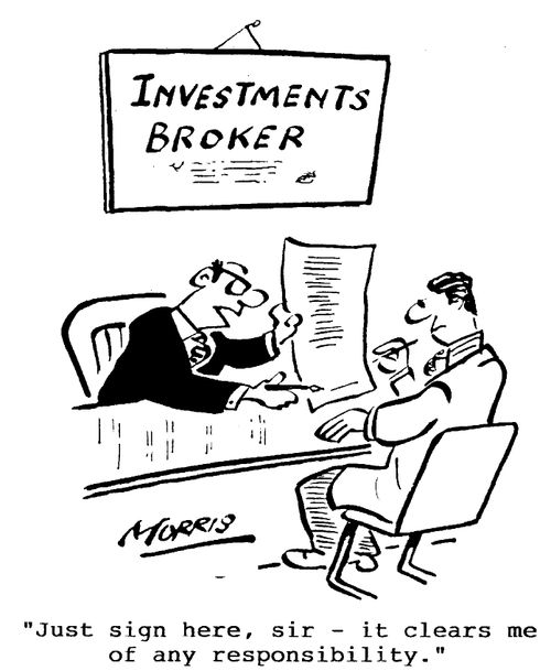"Just sign here, sir - it clears me of any responsibility."