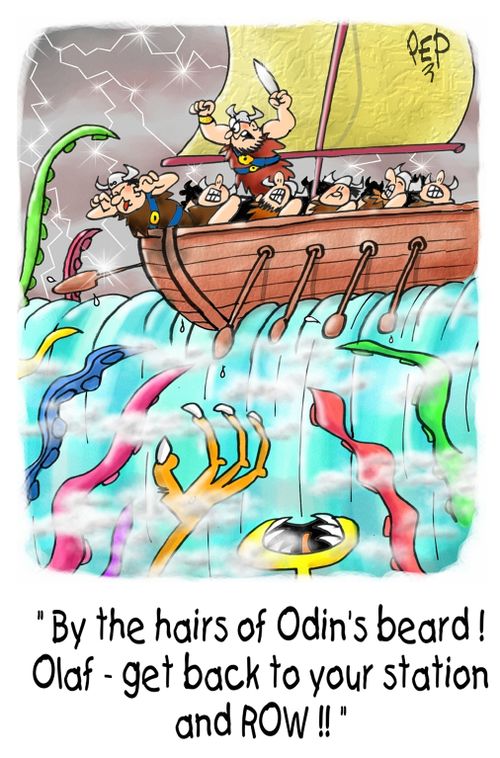 "Olaf, get back to your station and row!"