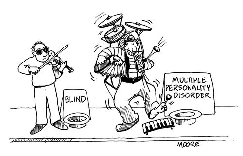Busker with Multiple Personality Disorder