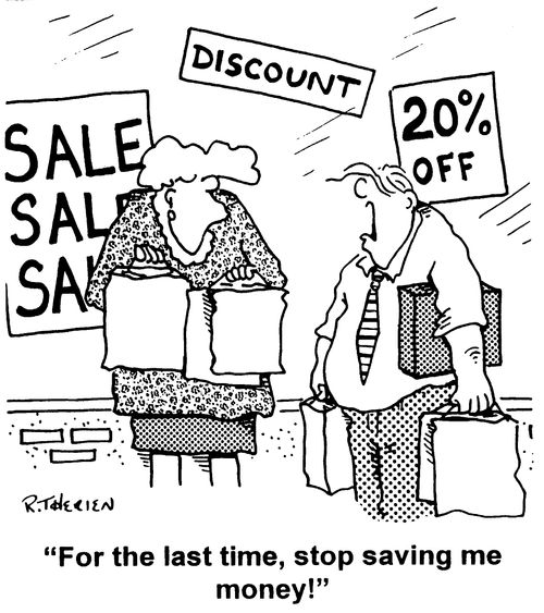 Sales - "For the last time, stop saving me money."