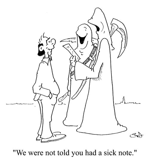 "We weren't told you had a sick note."