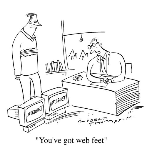 "You've got web feet"
