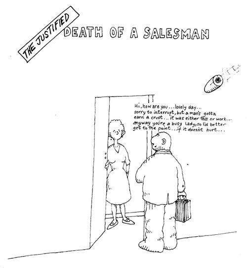 'The justified death of a salesman'
