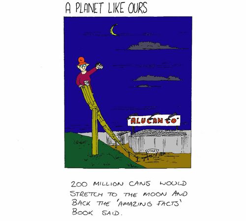 200 million would stretch to the moon and back the 'amazing facts' book said.