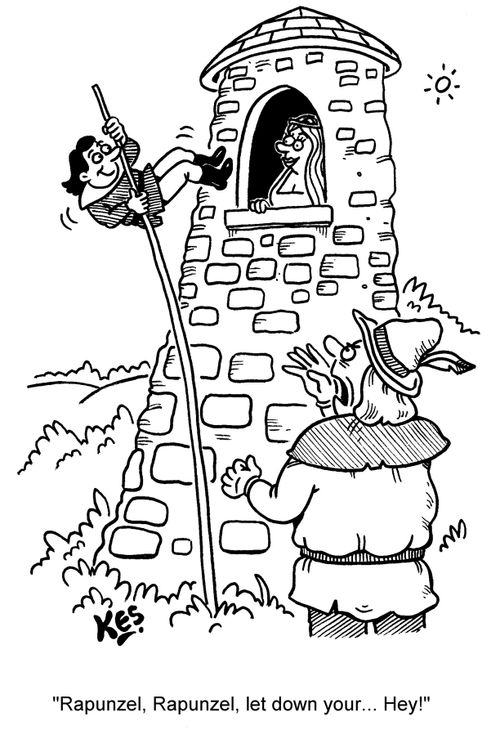 'Rapunzel, Rapunzel, let down your...Hey!'