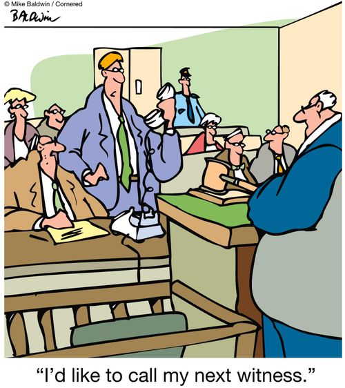 'I'd like to call my next witness.'