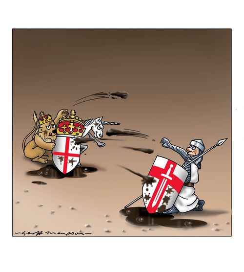 Mudslinging.