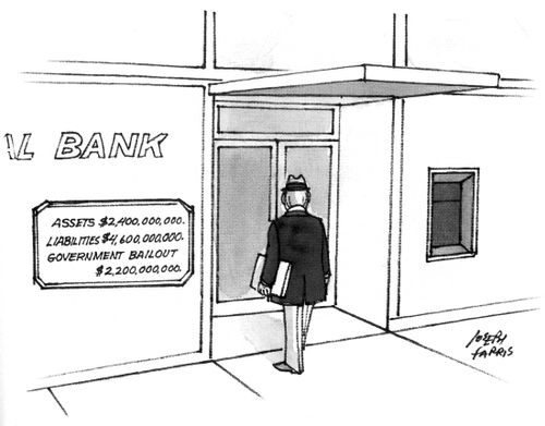 Assets $2,400,000,000  Liabilities $4,6000,000,000  Government Bailout $2,200,000,000