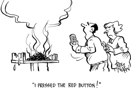 'I pressed the red button!'