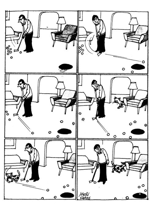 Cat gets a hole in one