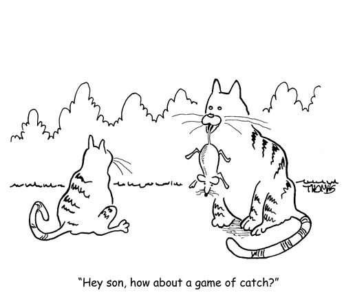 'Hey son, how about a game of catch?'
