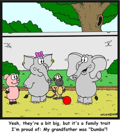'Yeah, they're a bit big, but it's a family trait I'm proud of: My grandfather was 'Dumbo'!'