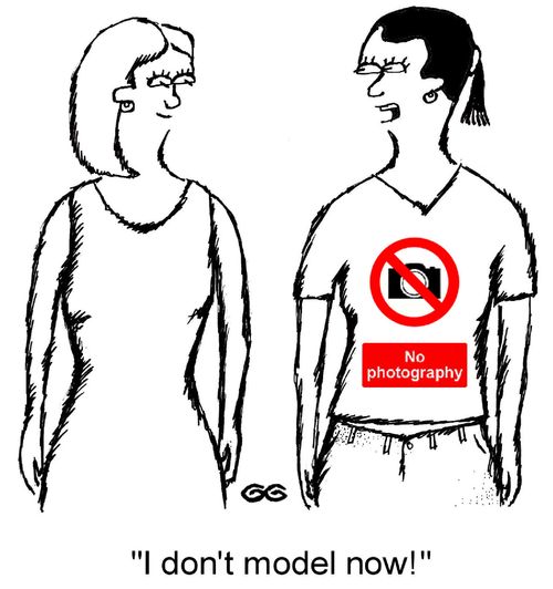 'I don't model now!' 