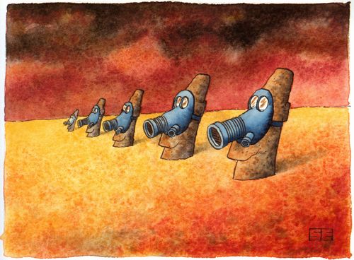 Easter Island Gas Masks.