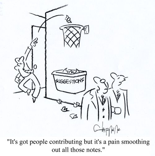'It's got people contributing but it's a pain smoothing out all those notes.'