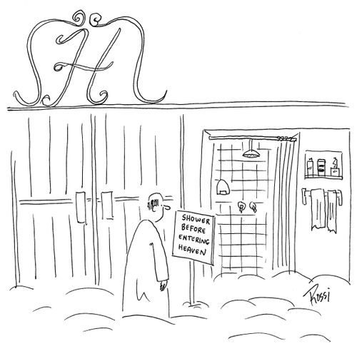 Shower before entering heaven.