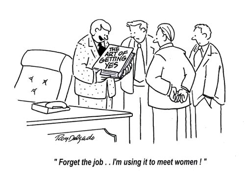 'Forget the job... I'm using it to meet women!'