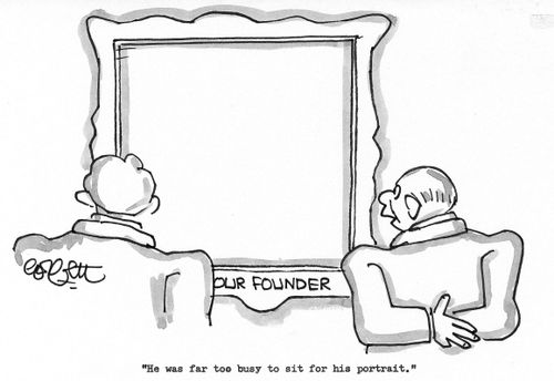 'He was always too busy to sit for his portrait.'