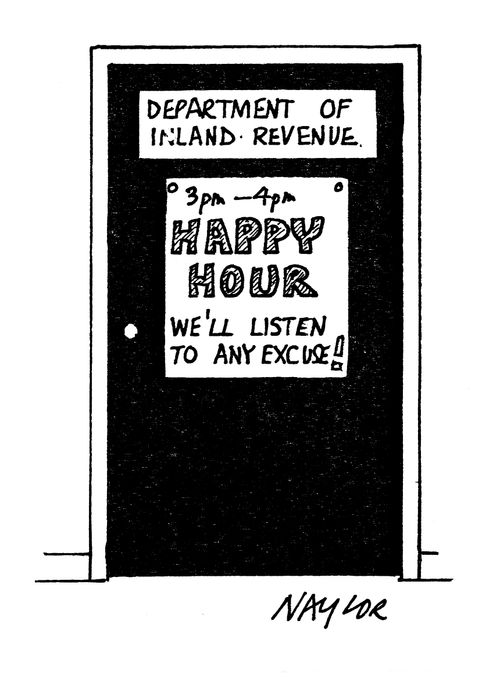Inland Revenue happy hour - 'We'll listen to any excuse!'