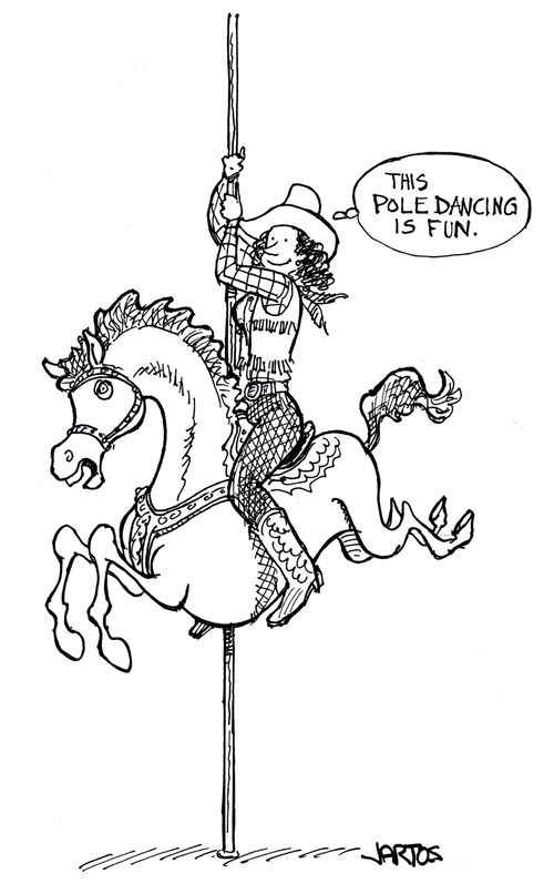 'This pole dancing is fun.'