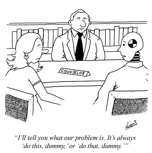 'I'll tell you what our problem is. It's always 'do this, dummy,' or 'do that, dummy.''