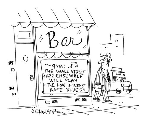 The Wall Street jazz ensemble will play 'The Low Interest Rate Blues'.