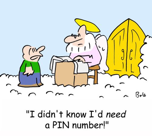'I didn't know I'd need a PIN number!'