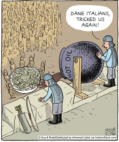 'Dang Italians, tricked us again!'
