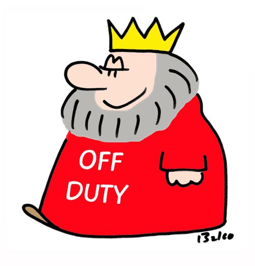 A King 'Off Duty'.