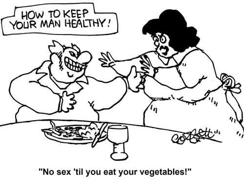 How to keep your man healthy: 'No sex 'til you eat your vegetables!'