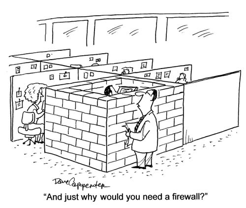 'And just why would you need a firewall?'