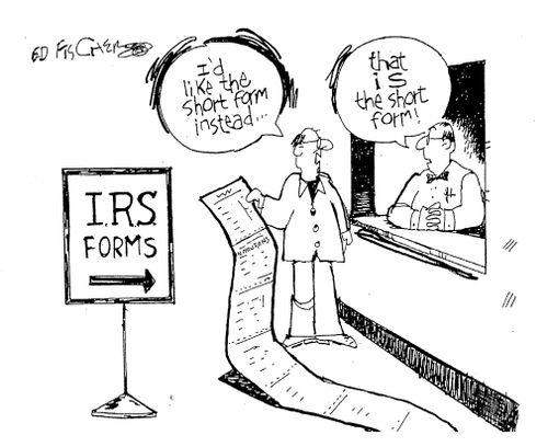 IRS Forms - 'I'd like the short form instead. . .'