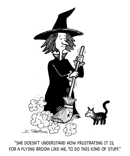 'She doesn't understand how frustrating it is, for a flying broom like me, to do this kind of stuff.'