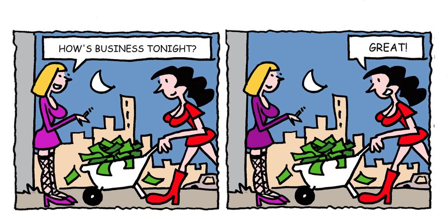 'How's business tonight?'