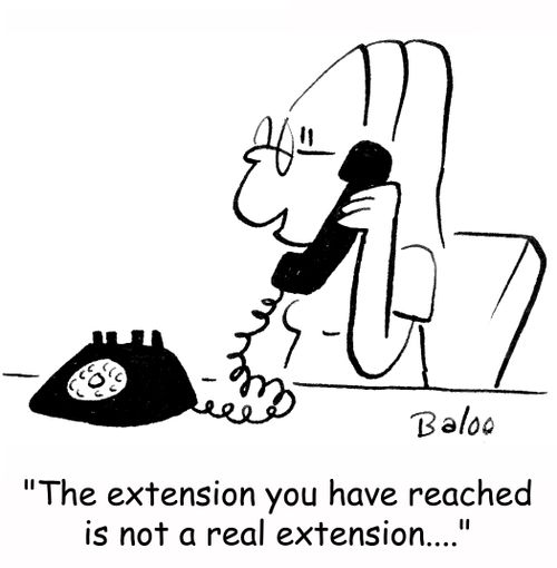 'The extension you have reached is not a real extension....'