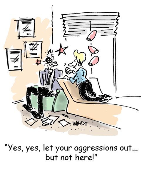 Yes, yes, let your aggressions out, but not here!