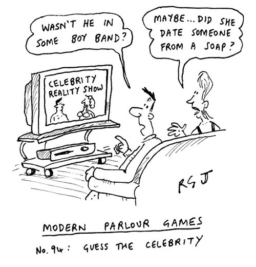Modern parlour games. No. 94: Guess the celebrity.