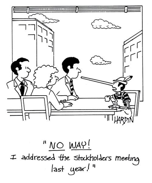 'No way, I addressed the stockholders meeting last year!'