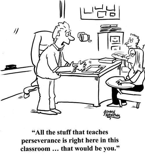 Teacher to students: 'All the stuff that teaches perseverance is right here in this classroom ... that would be you.'
