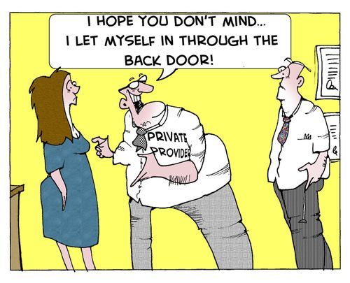 'I hope you don't mind...I let myself in through the Back Door!'
